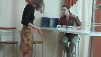 Mature Russian Mom Gets Naughty With A Young Stud