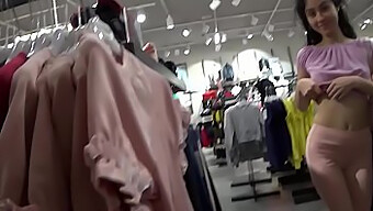 Sissy Boy Gets Blowjob At The Mall In Public 3some